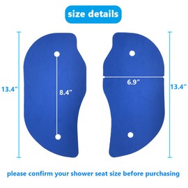 U-Shaped Shower Chair Seat Mat Sets - Bath Bench Non-Slip Cushion EVA Foam Pad with Adhesive for Handicap, Disabled (Not Include Stool)