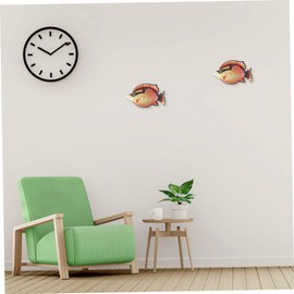 CORHAD Cartoon Tropical Fish Wall Art Decor for Garden and Home Unique Iron Fish Hanging Ornament Vibrant Orange for Adding to Outdoor Spaces