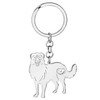 LONYOO Stainless Steel Cute Dog Keyring Pets Dog Gifts for