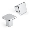 HESTIA HARDWARE 10 Pack Chrome Square Kitchen Cabinet Knob |
