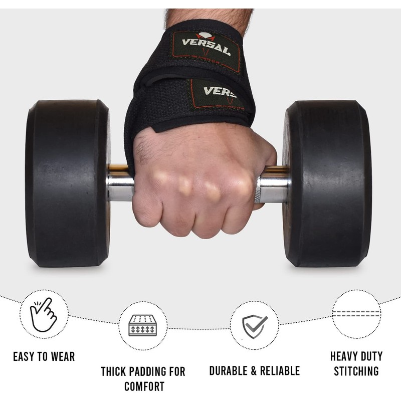 VERSAL Weight Lifting Straps Figure 8 Lifting Straps Neoprene Padded