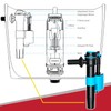 SPARES2GO Toilet Cistern Fill Valve Universal 1/2" BSP Adjustable Water