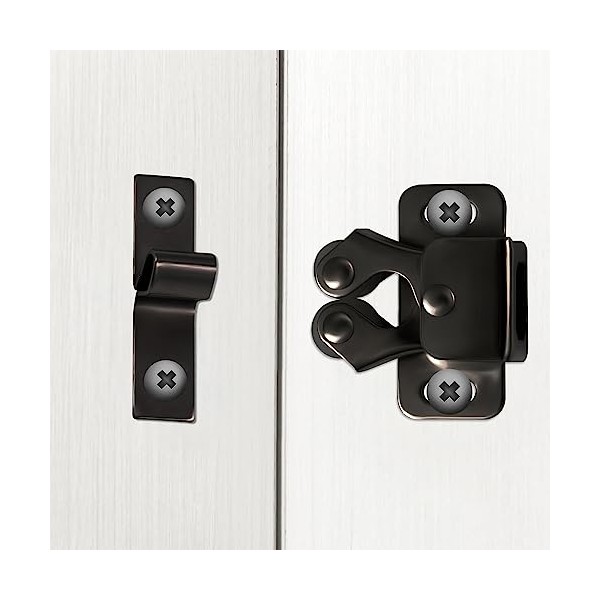 8 Pack Cabinet Latch Double Roller Catch Hardware, Sturdy Cabinet