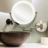 Ovente 7.5" Lighted Wall Mount Makeup Mirror, 1X & 10X