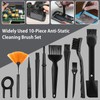 Hodyludy 10PCS Anti Static Brush Kit, Small Cleaning Brushes for