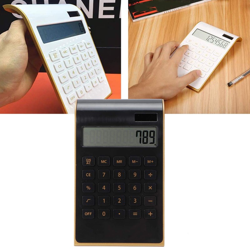 Omabeta LCD Display Desk Calculators Plastic 10 Digits Ergonomic Solar