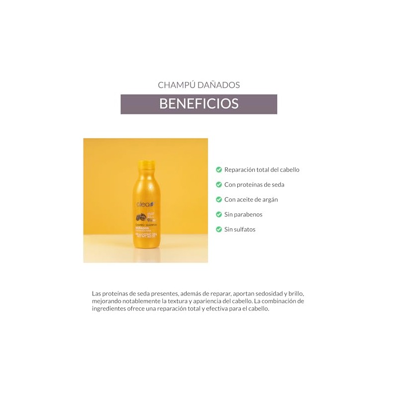 Alea Damaged Hair Shampoo with Argan Oil 18.3oz / 500ml