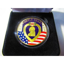 PURPLE HEART RECIPIENT Challenge Coin w/ Presentation Box