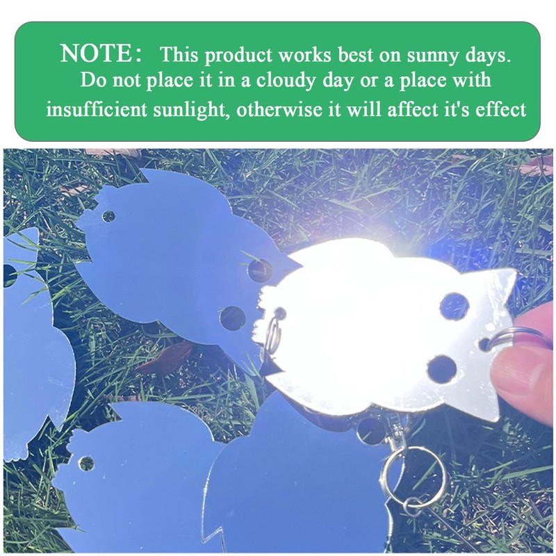 HADEEONG Bird Reflectors to Keep Birds Away, 8-Pack Reflective Owl