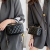 DORIS&JACKY Small Quilted Square Box Crossbody Purse For Women Designer