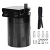 Universal Oil Catch Can Kit 300ML Reservoir Tank Engine Black