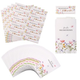 TOPCZY Pack of 50 Tten Mini Wedding Paper Tents, Waterproof Wedding Bottle Labels for White Christening