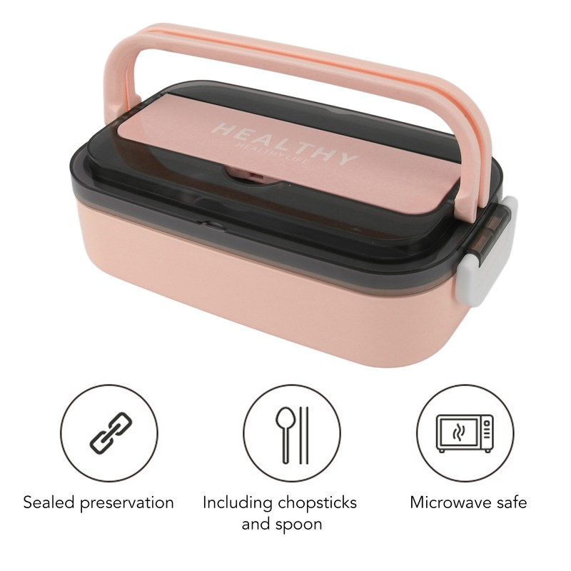 Bento Lunch Box 316 Stainless Steel 700ml Capacity Leakproof Microwave