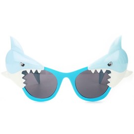 Pohotobooth Props Ltd Light Blue Shark Eating The Frame Sunglasses