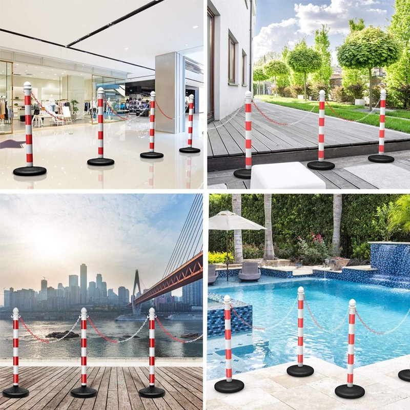 Edinstry 6mm x 12.5M Plastic Chain Barrier for Crowd Control,