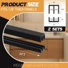 Landical 2 Sets 4FT Sliding Door Track for 1/8" Thick