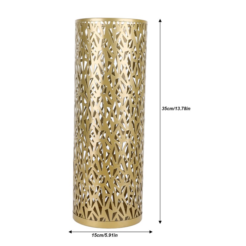 Umbrella Stand Rack for Entryway Metal Hollowed Freestanding Round Umbrella