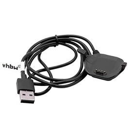 vhbw Charging Cable Compatible with Garmin Forerunner 25 (Small) Smart Watch Fitness Tracker Charging Station Replacement Cable Black 96cm