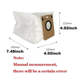 6 Pack Dust Bag Compatible With Dreametech D10 Plus Robot Vacuum,2.5L Dust Bags Compatible with D10 Plus Robot Vacuum, Vacuuming Bags for Collecting Garbages(6 Pack)