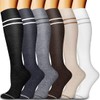 Bluemaple 6 Pack Copper Compression Socks for Women and Men