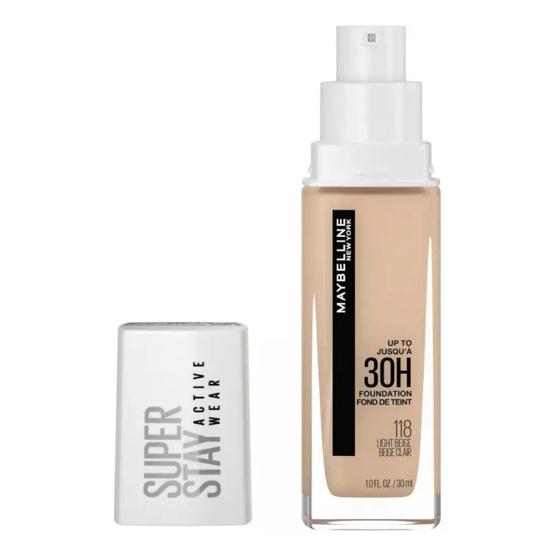 Base Líquida Maybelline Superstay Active Wear Tono 118 Light Beige