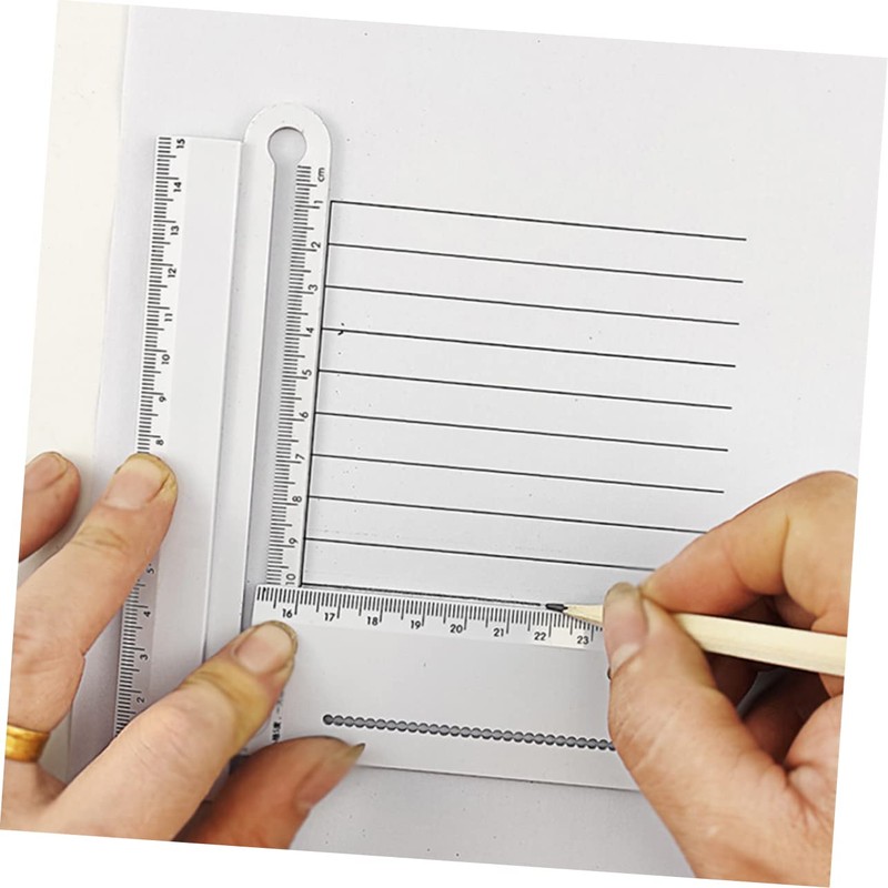 Operitacx 3 Pcs Rotatable Arc Measuring Tool Multi Angle Ruler