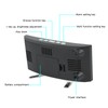 Digital Alarm Clock Mirror Smart Light Sensing Curved Screen LED