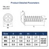 Drenky M4 Wood Screws 304 Stainless Steel Phillips Pan Head