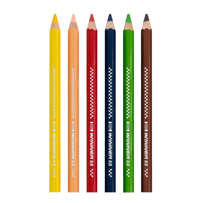 Eberhard Faber 518706 - Buntstifte Set BIG Winner, 6 bruchsichere