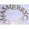 Gisela Graham Gold Glitter Merry Christmas Wooden Garland