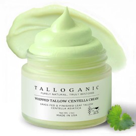 Beef Tallow for Skin Grass-Fed Whipped Tallow Centella Cream - 100% Natural Face & Body Moisturizer, to Support Hydration and Soothing, For Dry & Sensitive Skin, Made in USA