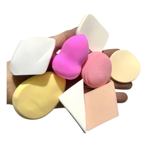 Kit Esponjas Para Maquillaje 8 Piezas Aplicador Base Blender