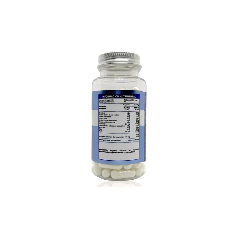 Glicinato De Magnesio 500 Mg 90 Cápsulas Magnesium Glycinate Supplement,