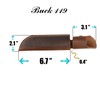 Full grain Leather Sheath for Buck 119 Knife, knife holder