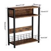 IBUYKE Narrow Side Table with Storage Shelf, 3 Tier End