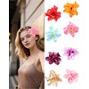 QUIATE 8 Pcs Hawaiian Flower Plumeria Hair Clips for Women,