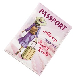 Passport Cover, PU Leather Passport Holder, Waterproof Credit Card Accessories for Boarding Pass Couples Men Women Kids Abroad