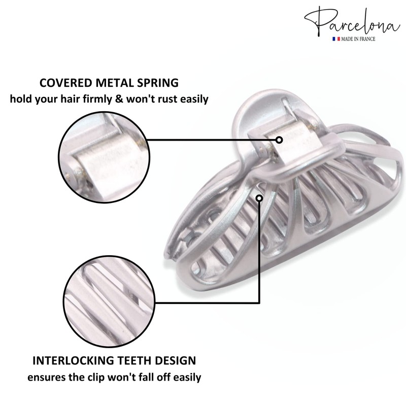 Parcelona French Small Rain Drop 2 3/4 Inches Celluloid Claw