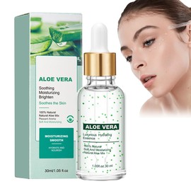 Eazerom 15 30ml Aloe Vera Serum mit Hyaluronsäure für Gesicht,Brightening & Hydrating Facial Serum for Fine Lines,Anti Aging faceSerum für alle Hauttypen Geeignet,Gesichtspflege-Feuchtigkeitscreme