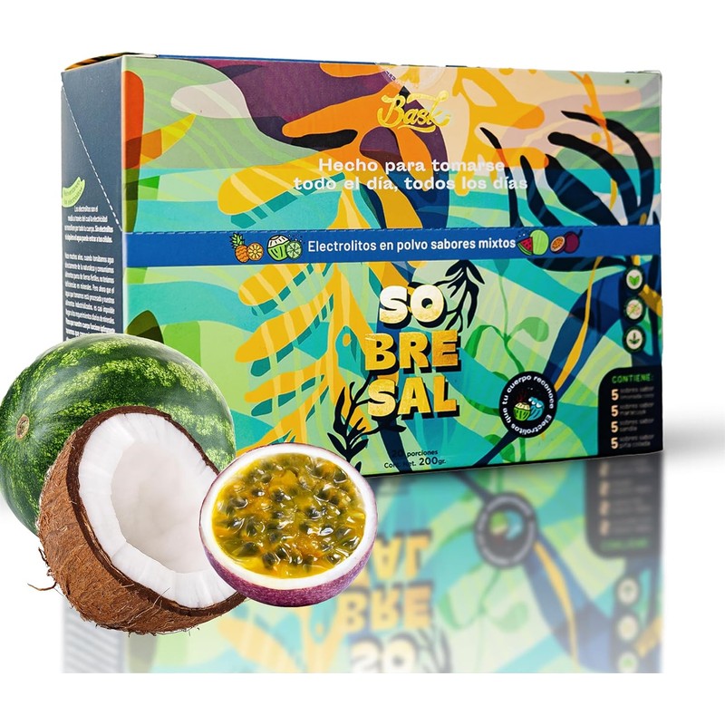 Electrolitos en Polvo con Sabor Bask Caja de 20 Sobres