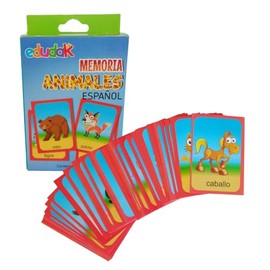 edudak Juego de Memoria para Niños con Tematica de Animales. 60 Tarjetas. Juego de Mesa Infantil                                                      