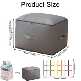 Compressing Organiser, 54 x 42 x 25 cm, Space-Saving Compressing Organiser, Ultra Space-Saving Self-Compressing Organiser, 36 x 22 mm Sheets, Colourful Rectangular Stickers