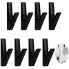DAIRYCOF Coat Hooks, Black Clothes Hooks for Acoustic Panels, Zinc