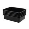 Aninhao 5-Pack 8 L Plastic Commercial Bus Box Tub, Small