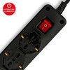 9-way power strip: 3 Schuko sockets + 6 two-value sockets