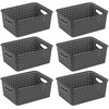 Plastic Storage Baskets 6 Pack,Small Pantry Organization and Storage,Basket Household