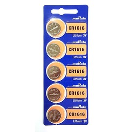 Murata CR1616 Battery DL1616 ECR1616 3V Lithium Coin Cell (5 Batteries)
