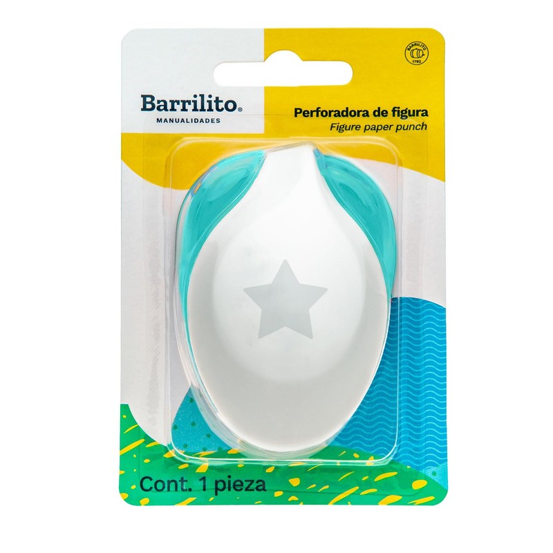 Barrilito Perforadora Estrella Plástico 2.5 cm PF019