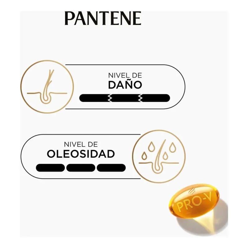 Shampoo Pantene Fuerza y Reconstrucción con Pro-vitaminas, Proteínas y Aceite
