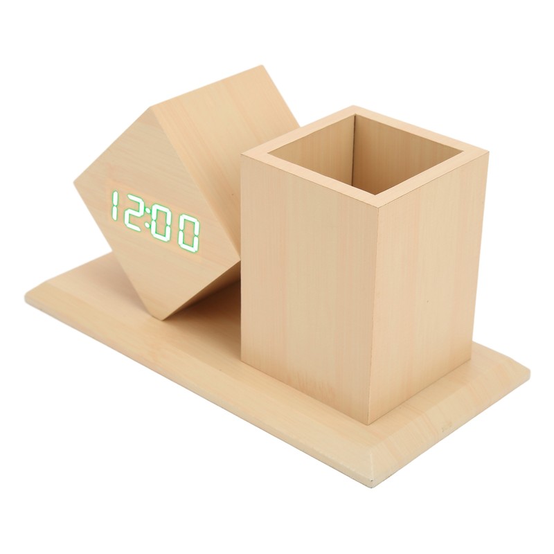 Pen Holder Alarm Clock Pen Holder Design Green Light Temperature